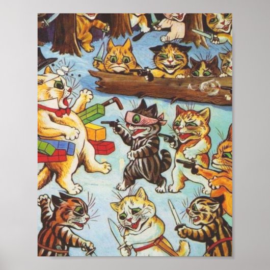 Poster Bandits Kitten De Louis Wain (Devant)