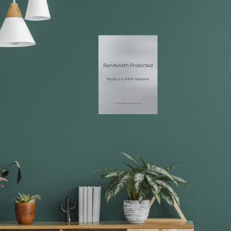 POSTER BANDWIDTH PROTECTED