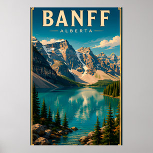 Poster 🏔️ Banff Alberta Lac de montagne
