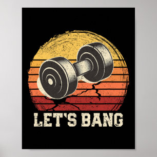 Poster Bang Drôle Entraînement Gym Motivational Weightli