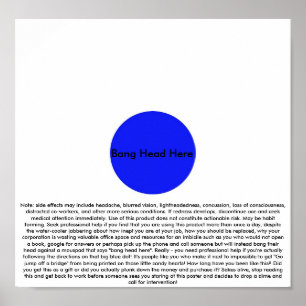 Poster Bang Head Here (avec avertissement)