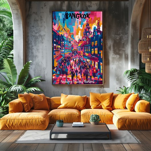 Poster Bangkok: Amazing Trusted Thailand - Colores Vivos.
