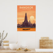 Poster Bangkok Thailand Digital Travel Illustration (Cuisine)