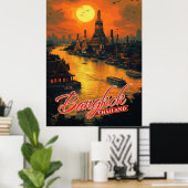 Poster Bangkok, Thaïlande (Bureau à domicile)