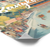 Poster Bangkok Thaïlande célèbre lieu de voyage (Coin)