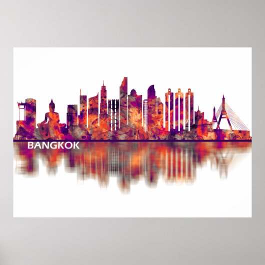 Poster Bangkok Thaïlande Skyline (Devant)