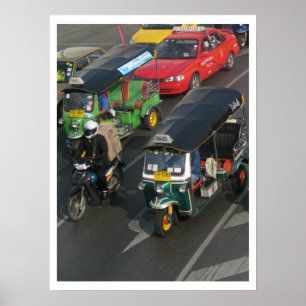 Poster Bangkok trafic ... Tuk Tuk Racing