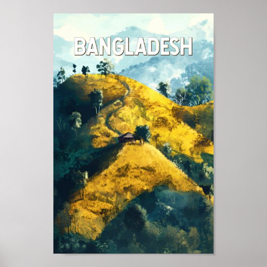 Poster Bangladesh Illustration Voyage Art Vintage (Devant)