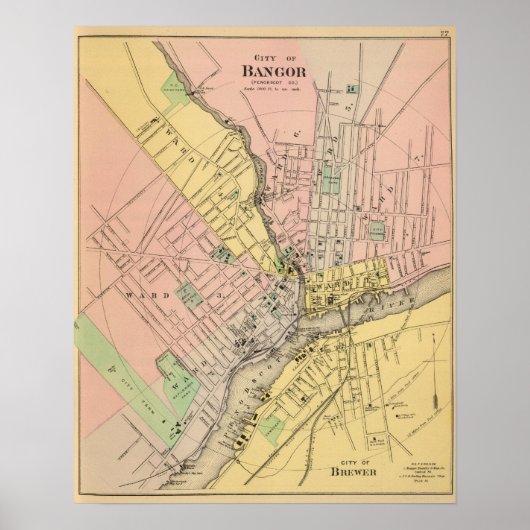 Poster Bangor, Brewer (Devant)