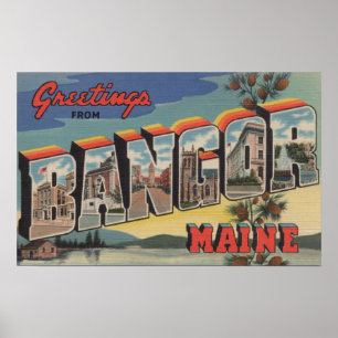 Poster Bangor, lettre ScenesBangor, JE de MaineLarge