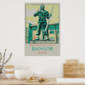 Poster Bangor Maine USA, Paul Bunyan Statue (Cuisine)