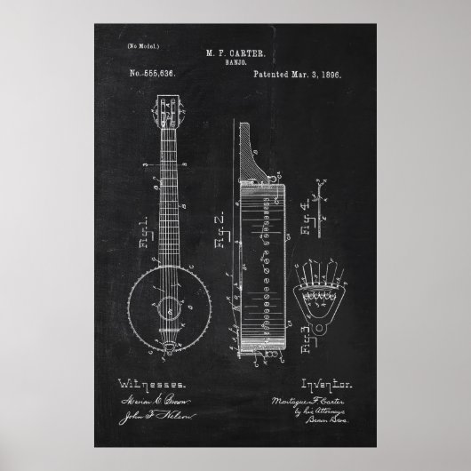 Poster Banjo de Chalkboard (Devant)