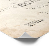 Poster Banjo Patent - Vieux look (Coin)