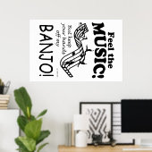 Poster Banjo Sent La Musique (Bureau à domicile)