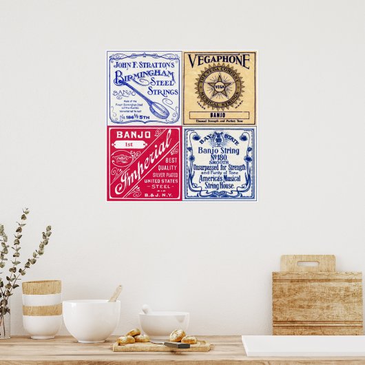 Poster Banjo Strings (Cuisine)