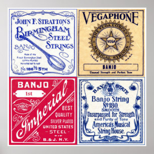 Poster Banjo Strings