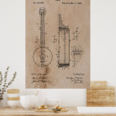 Poster Banjo vintage (Cuisine)