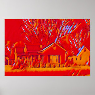 Poster Banlieues Flamboyantes Rouges