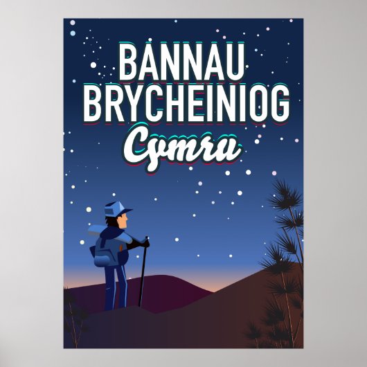Poster Bannau Brycheiniog Cymru (Devant)