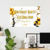 Poster Bannière Anniversaire Célébration Choisissez votre (Bureau à domicile)