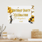 Poster Bannière Anniversaire Célébration Choisissez votre (Cuisine)