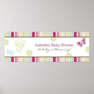 Poster Bannière Baby shower de jardin Alexis