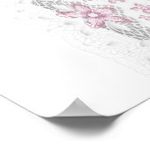 Poster Bannière Baby shower fille jumelle (Coin)