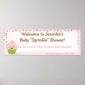 Poster Bannière Bébé Sprinkle En Rose (Devant)