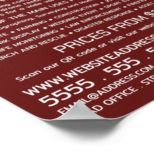 Poster Bannière Collage de drones, société de location de (Coin)