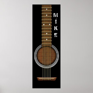 POSTER BANNIÈRE D'AFFICHE DE LA GUITARE 12 X 36