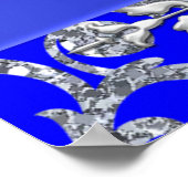 Poster Bannière d'anniversaire bleu royal (Coin)