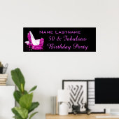 Poster Bannière d'anniversaire Chaussures à talons hauts (Bureau à domicile)