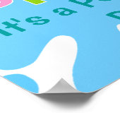 Poster Bannière d'anniversaire de la fête de la fille de  (Coin)