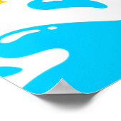 Poster Bannière d'anniversaire de la fête de la piscine d (Coin)