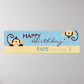 Poster Bannière d'anniversaire de Mod Monkeys (Devant)