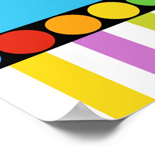 Poster Bannière d'anniversaire rétro pour les points et l (Coin)