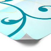 Poster Bannière d'anniversaire turquoise Blue Swils Sweet (Coin)