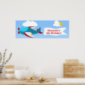 Poster Bannière d'avion Boy Banner d'anniversaire (Cuisine)