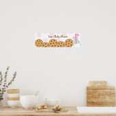 Poster Bannière de Baby shower de biscuits et de lait (Cuisine)