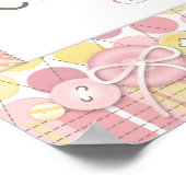Poster Bannière de Baby shower de broches, de points et d (Coin)