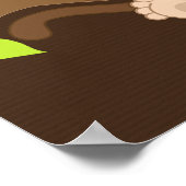 Poster Bannière de Baby shower de petit singe mignonne (Coin)