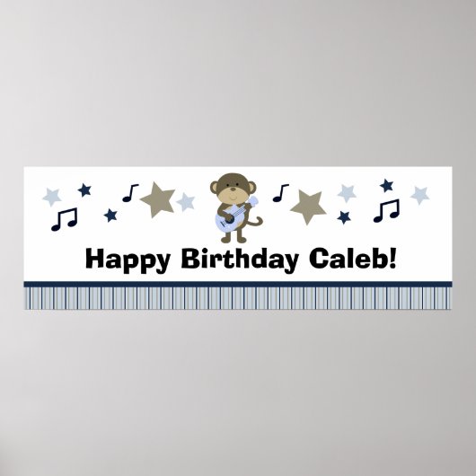 Poster Bannière de Baby Shower pour l'anniversaire de Roc (Devant)