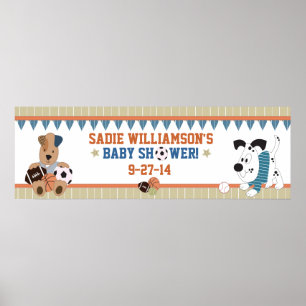 Poster Bannière de Baby shower pour marionnettes étoilées
