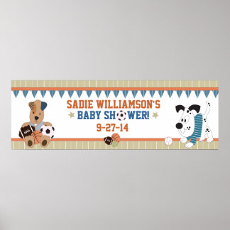 Poster Bannière de Baby shower pour marionnettes étoilées