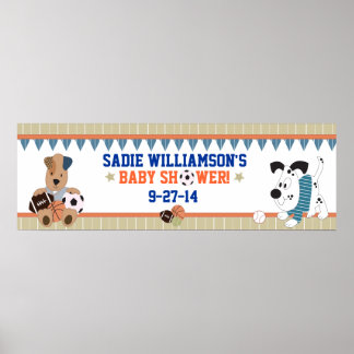 Poster Bannière de Baby shower pour marionnettes étoilées