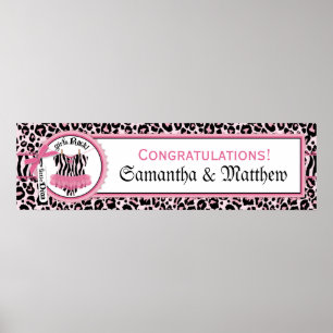 Poster Bannière de Baby shower Rock Star Tutu pour Girl P