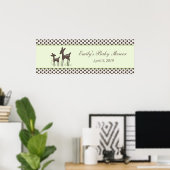 Poster Bannière de Baby shower Willow Deer (Bureau à domicile)