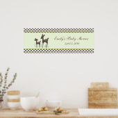 Poster Bannière de Baby shower Willow Deer (Cuisine)