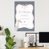 Poster Bannière de bienvenue pour la fête du 1er annivers (Bureau à domicile)