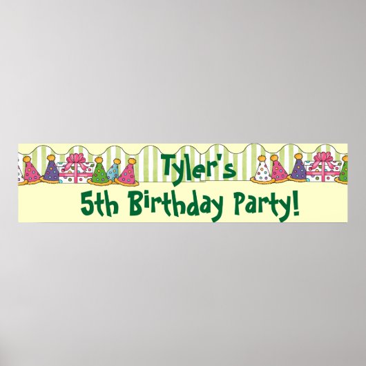 Poster Bannière de fête d'anniversaire (Devant)